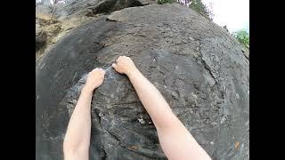 Trevliga Bergwall (6a) at Leirvik, Narvik, Norway