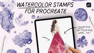 Amazing Stamps Brush Pack for Procreate (how to use watercolor stamp brushes on your ipad!)