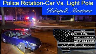 Police Rotation-Car Vs. Light Pole