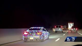 Police warn drivers not to put Christmas lights on cars