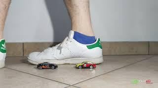 [STOMP] Toy metal cars stomped under my Adidas Stan Smith