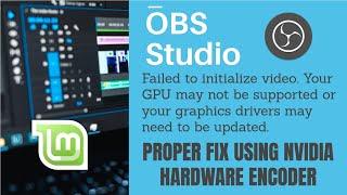 [SOLVED] OBS Studio Failed to initialize Video - Linux Mint