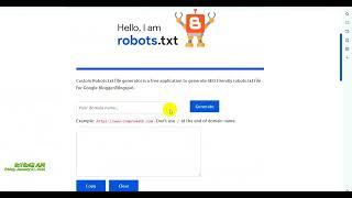 Blogspot Tubes : How To Free Custom Robots.txt Generator for Blogger-Blogspot