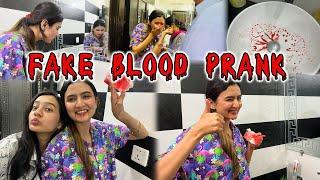 Mama sy maar par gai | Blood prank | Hira Faisal