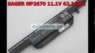 NP2670 11.1V 6-celdas baterías para SAGER portátiles