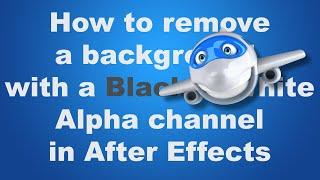 Adobe After effects : How to use a black & white Alpha channel to remove a background