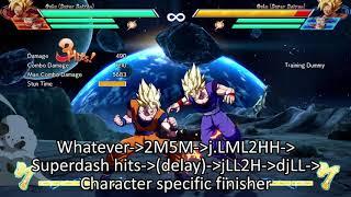 [DBFZ] Optimal universal solo combo route for most chars? (No assists, no SB, midscreen)