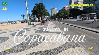 Sunday Stroll in Iconic Copacabana – Discover Rio de Janeiro's Vibrant Beach Culture! ‍️️️ #rj