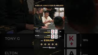 Tony G and Elton Clash in a $1,485,000 Pot!  #tritonpoker #poker #shorts