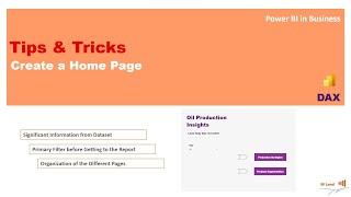 How to Create a Home Page in Power BI