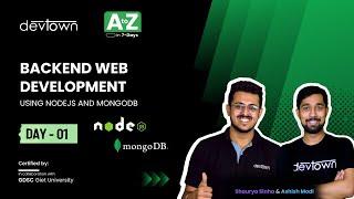 [LIVE] DAY 01 - Backend Web Development using NodeJS and MongoDB | COMPLETE in 7 - Days