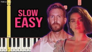 Calvin Harris, Dua Lipa - One Kiss | SLOW EASY Piano Tutorial by Pianella Piano