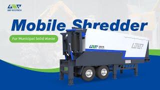 Mobile Shredder For Municipal Solid Waste