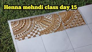 Zikra henna classes day 15 Learn detailed henna with zikra mehndi art basic elements of henna mehndi