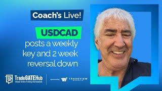 TradeGATEHub Live Trading | USDCAD Posts a Weekly Key and 2 Week Reversal Down.