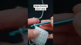 Single Crochet Cord #crochet #crochettutorial #asmr #كروشيه #tarkashi #crochebrasil #crochetstitch