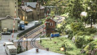 HO Scale Trains on a German Model Railroad Layout