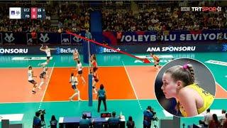 Arina Fedorovsteva | Backrow Attack | Fenerbache | Turkey women's volleyball League 2022