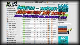 iMacros - Twitter Like | AddMeFast BOT Script Download