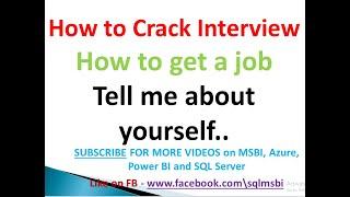 Tell me about yourself in Interview | how to answer about yourself | how to crack software interview