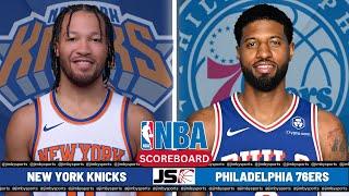 New York Knicks Vs Philadelphia 76ers | NBA Live Scoreboard