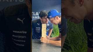 Not very Speed Jenga  Full video dropping  #carlossainz #alexalbon #f1