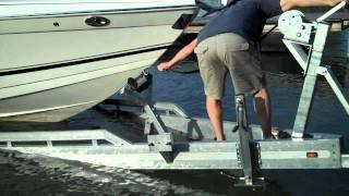 Loading your boat on a Loadmaster Trailer