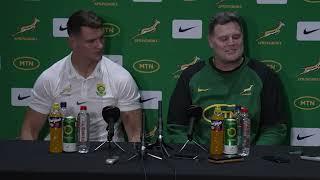 Springbok team announcement: Rassie Erasmus and Elrigh Louw