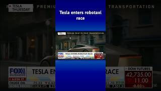 Tesla stock down after Musk unveils its new robotaxi #shorts