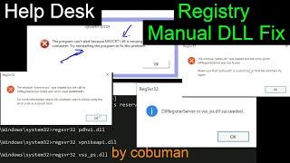 Tech Support Courses Help Desk Fixing Registry Errors and Missing DLL Files