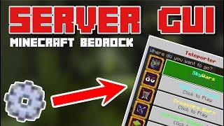 Server GUI | Minecraft Bedrock | /dialogue Command | 1.17 | Addon + Download | Create a Server GUI