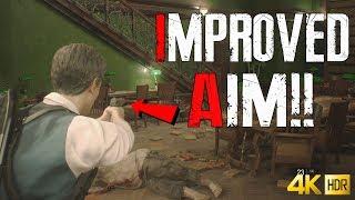 INSTANTLY IMPROVE YOUR AIM! (DO THIS 1 SIMPLE TRICK) RESIDENT EVIL 2 REMAKE | PS4 PRO | 4K 60 FPS