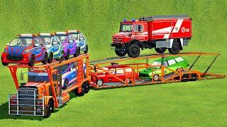 OVERSIZED HAULER TRUCK LOADED TRANSPORT & BATTLE! Farming Simulator 22