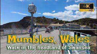 Mumbles, Wales (No Music, No Talk) 4K Walking Tour