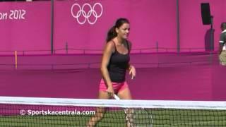 Aga practise with Ana at London 2012