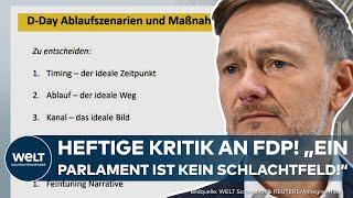 AMPEL-AUS: "D-Day"-Papier bringt FDP in Erklärungsnot! Parteispitze will nichts davon gewusst haben