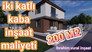 2 katlı kaba inşaat maliyeti#kabainşaatmaliyeti#ikikatlımaliyeti#müstakilevmaliyeti#villayapımı