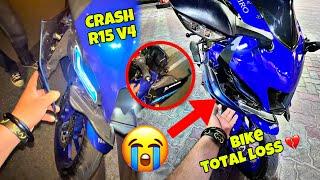 R15 v4 live Crash  ~|| total loss @Rohityadav01vlogs