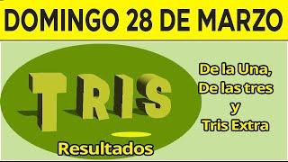 Resultados del sorteo Tris de la Una, las Tres y Extra del Domingo 28 de Marzo de 2021