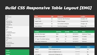 Build CSS Responsive Table Layout [ENG]