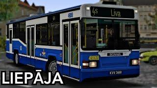 Старый Шведский автобус SCANIA CN113 CLL карта Liepaja Omsi 2