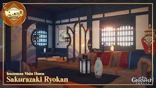 Inazuman Main House ️ Sakurazaki Ryokan【 Part 2: Interior】 | Serenitea Pot | Genshin Impact | 原神