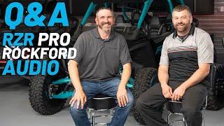 NEW RZR Pro Lineup X Rockford Fosgate Audio Q&A| SHOP TALK EP. 59 | Polaris Off Road