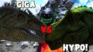 ARK Survival Evolved - THE ISLE HYPO REX VS ARK GIGA, ZILLA & REX! ( Modded Gameplay )