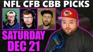 Saturday Picks with Kyle Kirms | NFL CFB CBB December 21st