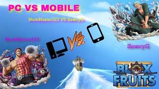 ️| BLOX FRUIT | PC VS MOBILE | NOOBMASTER123 VS SAWCYG | WHO WILL WIN?!?!?!?| ️