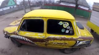 ЗАЗ 968 М тянет прицеп