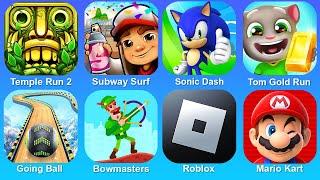 Temple Run 2,Subway Surf,Sonic Dash,Tom Gold Run,Going Balls,Bowmasters,Roblox,Mario Run