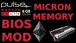 BIOS Mod: Sapphire Pulse RX570 8G MICRON for Ethereum AMD Radeon GPU Mining