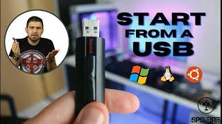 How to start from a USB flash drive